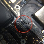 iPhone6水没修理基板損傷画像